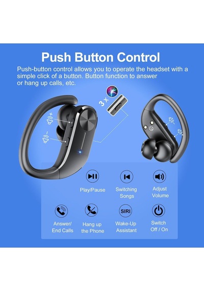 Ayrex Kulak Tomurcukları Kablosuz Kulaklıklar Bluetooth 5.3 Hifi Stereo Koşu Kulaklıkları 68 Saat Çalma Süresi Sp