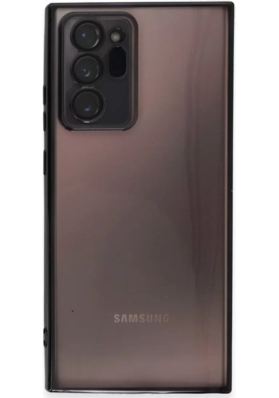 Newface Samsung Galaxy Note 20 Ultra Kılıf Razer Lensli Silikon - Siyah