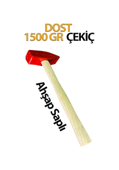 Çekiç Ahşap Saplı Sağlam Dayanıklı 1500 Gr