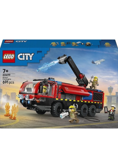 LEGO® City Havaalanı İtfaiye Kamyonu 60499 - 7 Yaş ve Üzeri Çocuklar İçin Acil Durum Aracı İçeren Oyuncak Yapım Seti (691 Parça)