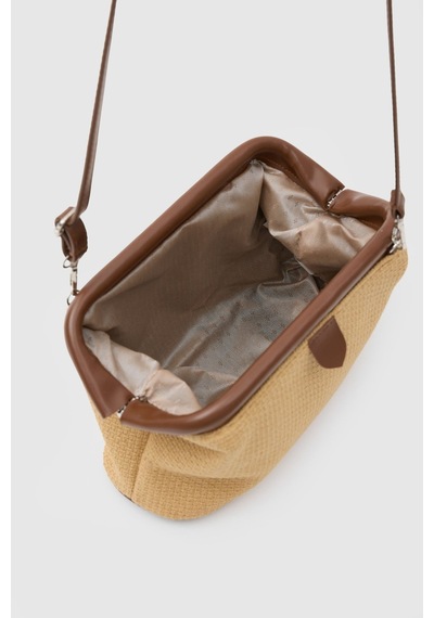 Shule Bags Cois Naturel Burslu Çapraz Çanta Taba