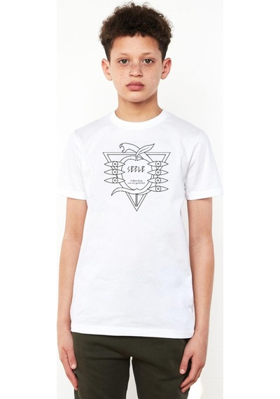 Tshirthane Neon Genesis Evangelion Seele Logo Beyaz Çocuk Bisikletyaka Tshirt 001