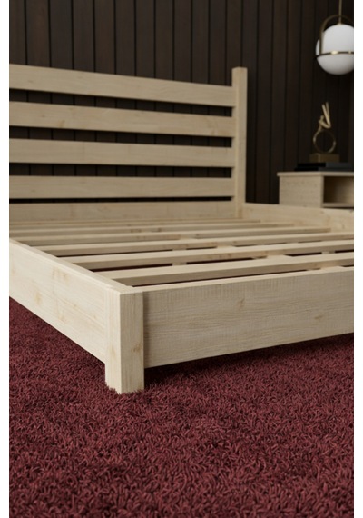 Renazzo Urban Masif Ahşap Karyola Natürel 120x200 Natürel - 120 X 200
