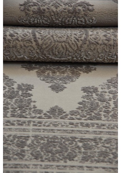 Kashe Halı Harmony 6040 Antrasit Salon Halısı Oturma Odası Halısı Koridor Halısı Mutfak Halısı Modern Makine Halısı Antrasit