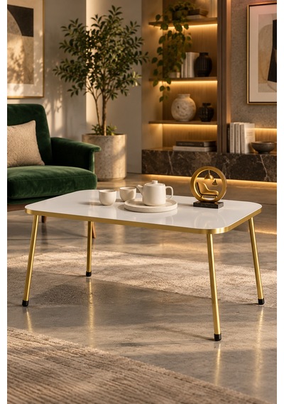 Odera Gold Beyaz Orta Sehpa 90x50 Cm Gold Metal Ayaklı Dikdörtgen Modern Klasik Salon Sehpası Diğer Odera Gold Beyaz Orta Sehpa 90x50 Cm Gold Metal Ayaklı Dikdörtgen Modern Klasik Salon Sehpası Diğer