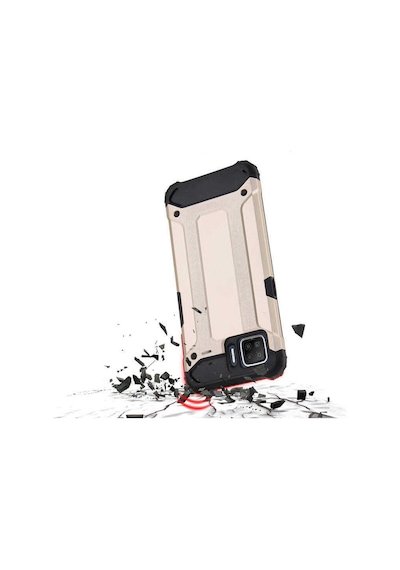 ekılıf - Oppo A73 uyumlu - Kılıf Çift Katman Zırh Tank Crash Military Kapak - Siyah
