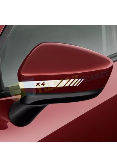 Bmw X1 X2 X3 X4 X5 X6 X7 Yan Ayna Şerit Oto Sticker Etiket 2 Adet 20 X 2 Cm