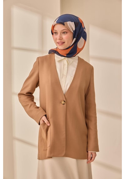 Silk Home Aura Eşarp 140001-06 Koyu Lacivert, Yavruağzı, Hardal, Vizon