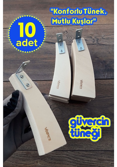 Fledgio Ahşap Güvercin Tüneği 15 cm | 10 Adet | Bekar Tüneği | Ahşap Tünek | Dinlenme Tüneği