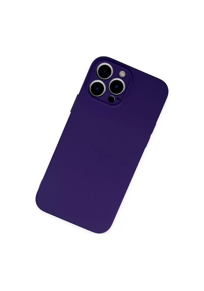 Newface Apple İphone 13 Pro Max Kılıf Nano İçi Kadife Silikon - Mor