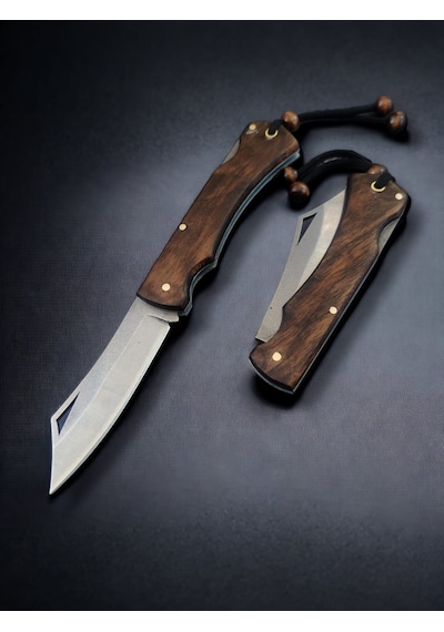El Yapımı Kamp Çakı Outdoor Tanto Model Kahverengi
