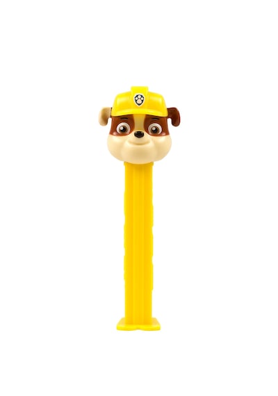 Pez Dispenser Paw Patrol Rubble Meyve Aromalı Şekerleme Makinesi Ve Şekerleme Yedekleri