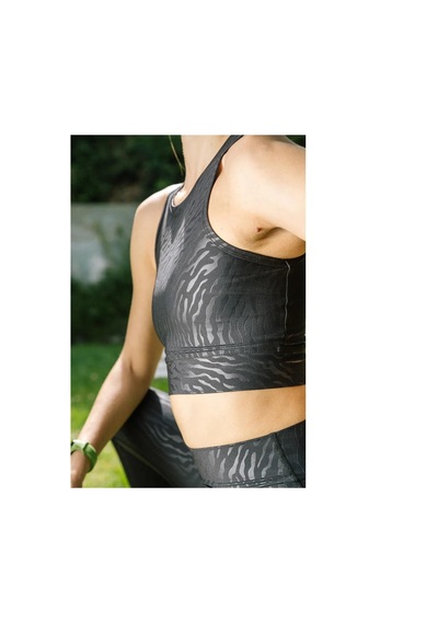 Markahit Superstacy Kadın Leopar Desenli Spor Bra Ss3737 Siyah