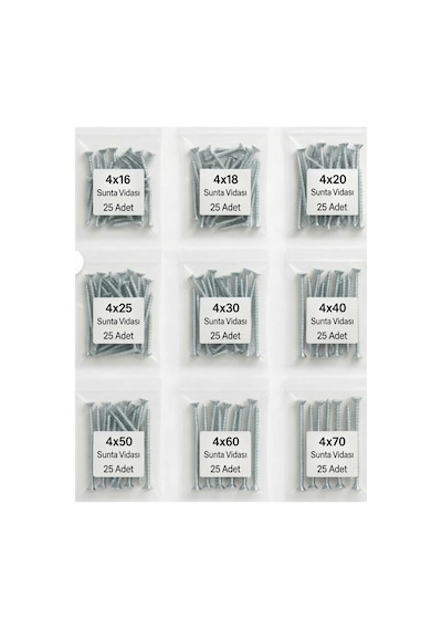 Sunta Vida Paketi 4x16 4x18 4x20 4x25 4x30 4x40 4x50 4x60 4x70 Diğer