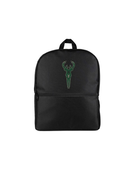 Milwaukee Bucks Logo Siyah Sırt Çantası