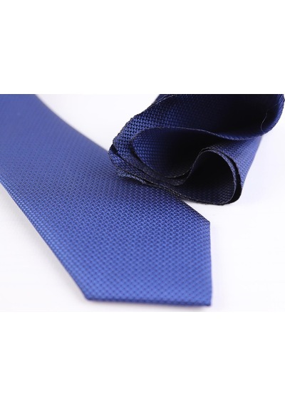 Demfashion Özel Desenli Kravat Mendil Seti - Mavi (533062948) Mavi