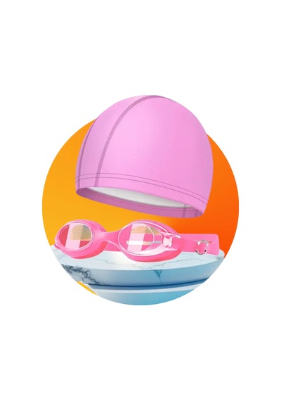 Yuchong Erkek Yüzme Gözlüğü Ve Şapka Seti. Unisex Yüzme Gözlüğü, Anti-sis Yüzme Gözlüğü Pembe