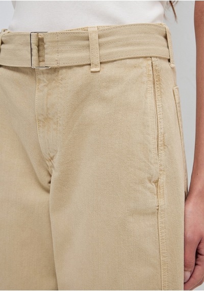Mavi - Kemerli Bej Pantolon 1011183-70153 Bej