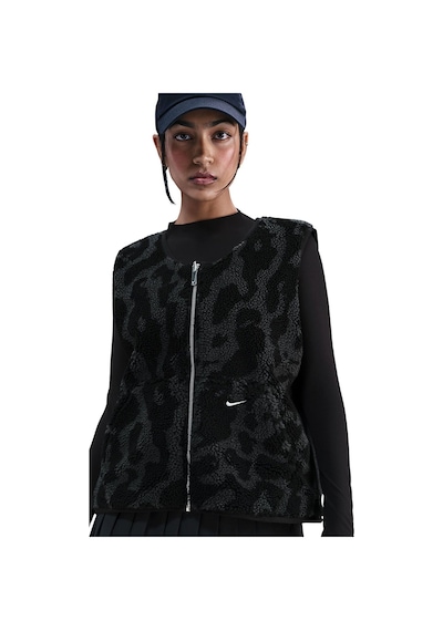 Kadın Ceket W Nsw Street Sherpa Vest Kolsuz Peluş Ceket Siyah