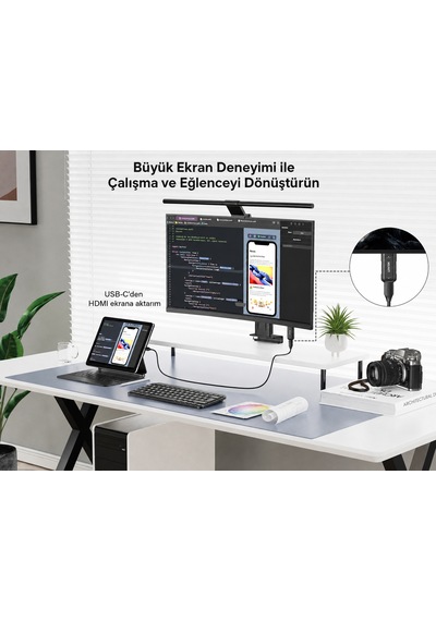 Unıtek Usb-c F To Hdmı M Adaptor V1187abk01