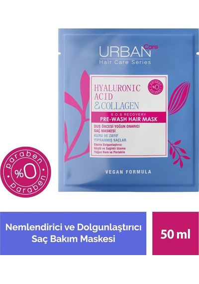 Urban Care Hyaluronic Acid & Collagen Saç Maskesi 6 x 50 ML