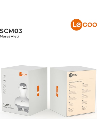 Lecoo SCM03 Taşınabilir IPX4 Kafa Bel Boyun Sırt Ayak Çok İşlevli Masaj Aleti Beyaz