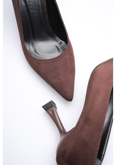 Esatsani Kahve Süet Sivri Burun Trax Stiletto 9 Cm Topuk Kadın Ayakkabı Kahverengi Süet Esatsani Kahve Süet Sivri Burun Trax Stiletto 9 Cm Topuk Kadın Ayakkabı Kahverengi Süet