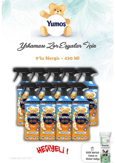Yumoş 9 Adet Sprey 430 Ml Nergis Açık Hava Etkisi Ve Rosie Tekli