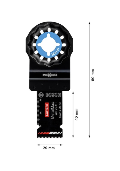 Bosch Expert Metalmax Aız 20 Aıt Çok Fonksiyonlu Makine Bıçağı 40 X 20 Mm  - 2608900012