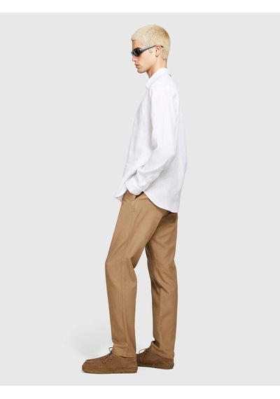 Sisley %100 Keten Regular Fit Gömlek Erkek Beyaz Gömlek - 325p5bkusq029