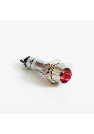 Ic-225 220V Ac 8Mm Sinyal Lambası Metal Led Lamba 10 Adet-Yeşil