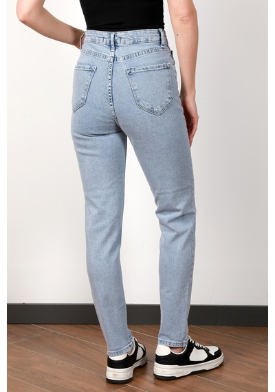Giysa Kadın Yüksek Bel Lyc Skinny Jean Açık Mavi
