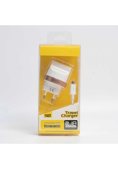 Subutu Tiger 2000 Mah 2 İn 1 Micro Ev Şarj Seti - Beyaz Beyaz