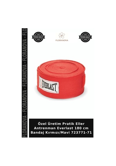 Özel Üretim Pratik Eller Antrenman Everlast 180 Cm Bandaj Kırmızı/mavi 723771-71 Kırmızı - Mavi