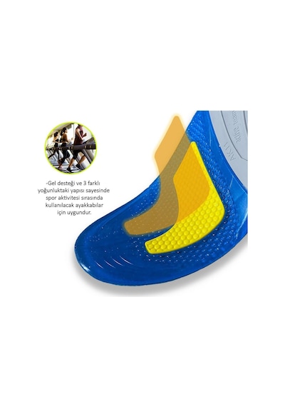 Gel Comfort GC11 Yumuşak Jel Spor Ayakkabı Tabanı, Ortopedik Tabanlık