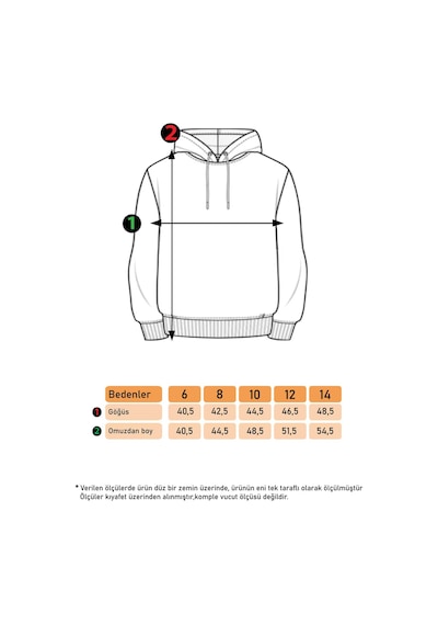 Toontoy Kız Çocuk Baskılı Kanguru Cepli Sweatshirt Gülkurusu