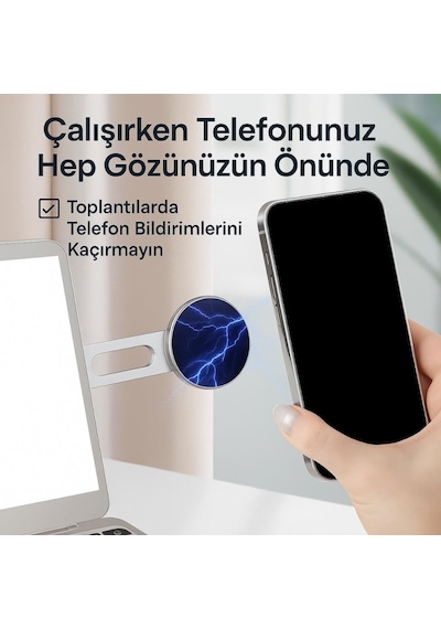 Yapışkanlı Magsafe Uyumlu Laptop Telefon Tutucu Araç Ekran Arkası Telefon Tutucu Monitör Tutucu 2 Mixed
