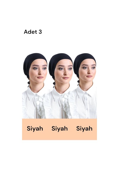 Aldaiyr 3 Adet Düz Dikişsiz Penye Bone Çok Renkli