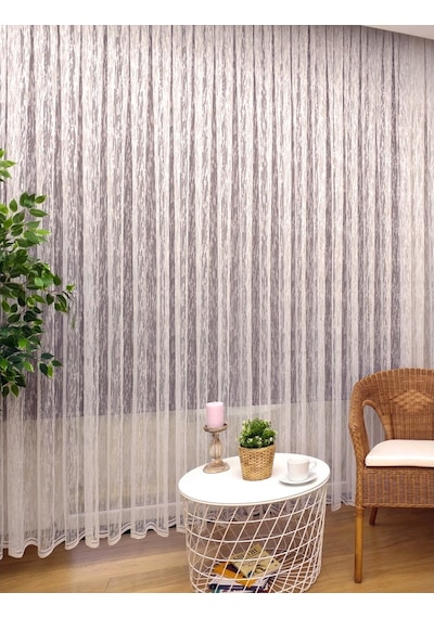 Evdepo Home Kullanıma Hazır Örme Tül Perde (543683267)
