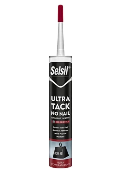 Selsil Güçlü 350 Kg' A Kadar Ağılık Taşır Ve Hızlı Kuruyan Ultra Tack Beyaz Silikon 290 Ml 290 ML
