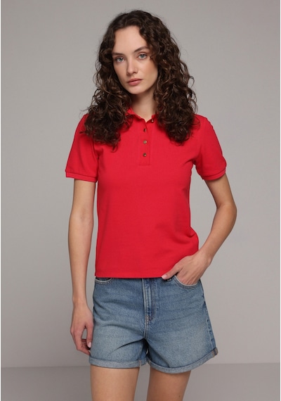 Colin's Colins Slim Fit Polo Yaka Düz Kadın Kirmizi Kısa Kol Tişört Cl1080870 Q1.v2 Red Kırmızı Colin's Colins Slim Fit Polo Yaka Düz Kadın Kirmizi Kısa Kol Tişört Cl1080870 Q1.v2 Red Kırmızı