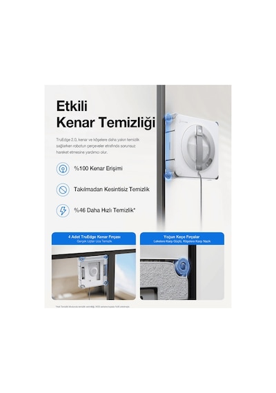 Ecovacs Winbot W2S Pro Omni Cam Silme Robotu Gri