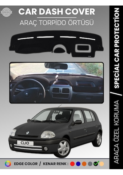 Renault Clıo 2 Aırbagsız 2001-2012 Torpido Örtüsü Ön Göğüs Koruma Torpido Koruma Araca Özel - 115 Stiloto