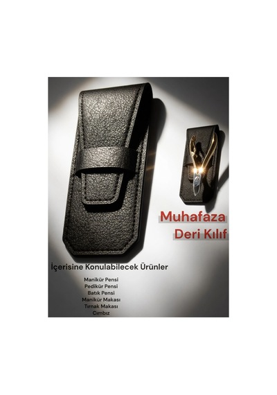 Manikür Ve Pedikür Ürünleri Saklama Deri Kılıf İçine 1 Ürün Sığar