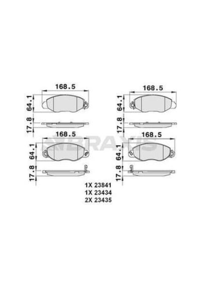Braxis Ab0086 Ön Fren Balatası Transit V184 00-06 Önden Çeker 1318147