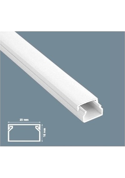 Mutlusan 25X16 Mm Yapışkan Bantlı Kablo Kanalı (10 Metre)