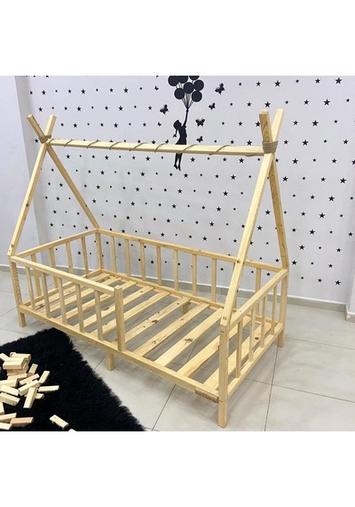 Markaawm Montessori Yatak Doğal Çam Ağacı Kızılderili 80x180 Genel