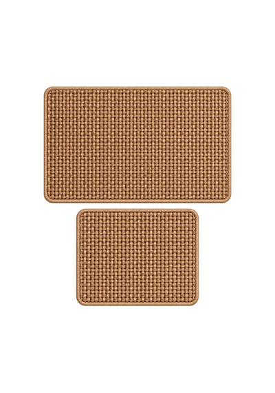 Banyo Paspas Seti 2'li-makinede Yıkanabilir-leke Tutmaz Klozet Takımı 60x100-40x60cm Hardal - 931611265 Hardal
