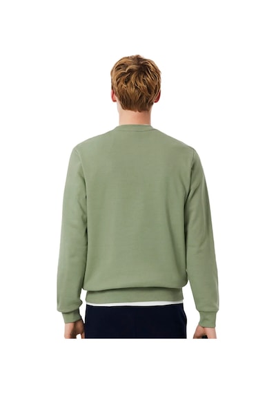 Lacoste Men's Classic Fit Şardonsuz Bisiklet Yaka Sweatshirt Yeşil