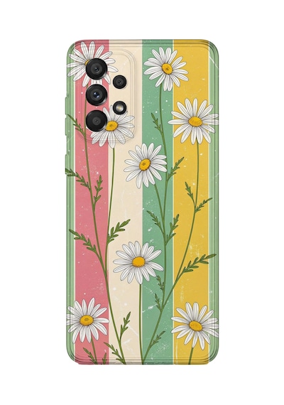 Samsung Galaxy M52 Uyumlu Baskılı Şeffaf Telefon Kılıfı Koleksiyon: Pastel Flowers 7